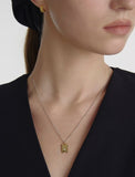 Volume Square Silver (C) H BAR Necklace M