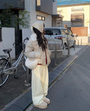 [Mink Lining] Kise Pintuck Wide Brushed Long Pants