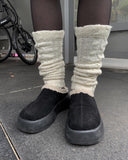 Sween fleece mule platform sole bloafers