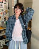 [unisex] Amiku Summer Over Check Shirt