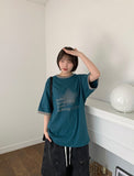 [unisex] Heno Star Color Matching Over Short Sleeve T-Shirt