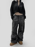 Hardil Leopard Pintuck Pants