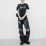 Panian Color Matching Lettering T-Shirt