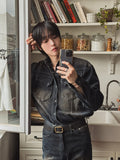 Fracture Western Brushed Denim Shirt
