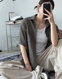 Rica Stripe Half Shirt