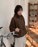 Tekedi Pocket String Hood Crop Wind Jumper