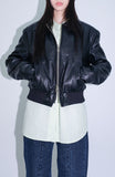 two way papaer leather jumper
