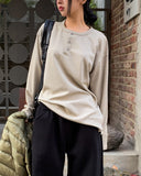 Roach waffle henley neck long sleeve