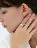 Champagne Moon NEW Silver (W) Chunky Ring L