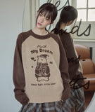 Hush Bear Raglan Pullover Knit