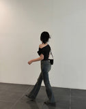 Cut Washing Bootcut Denim