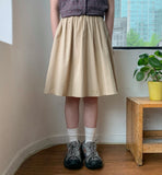 Cueheu Banding Flare Midi Skirt
