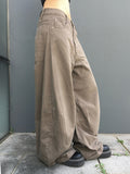Debbie Cotton Slit Line Long Wide Pants