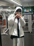 Crop hood windbreaker