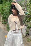 menie hood knit cardigan