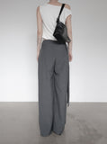 Ripple Drape One-Shoulder Off-Sleeveless