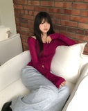 Luca V-neck Button Tencel Cardigan