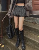 Roen denim pleats skirt pants