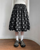 Kyotoru Banding Dot Midi Skirt