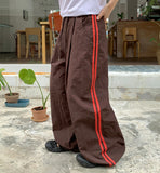 Tenda banding nylon wide track pants