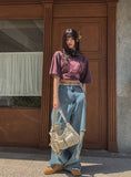 Flower Pigment Oversized Fit Short Sleeve