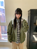 [unisex] Youinb Two-Way Shirring Hood Flight Jumper