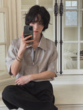 Vibe pin tuck short sleeve jacket