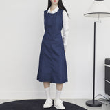Poetne Back Slit Denim One Piece