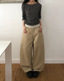 Hashu Natural Cotton Wide Pants