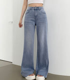 Span Hem Cutting Wide Bootcut Fit Denim Pants