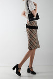 Checker Midi Skirt