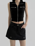 Perrin zip-up sleeveless