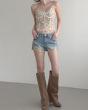 Yusu Damaged Denim Shorts