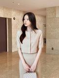 Vekia Crop Jacket H-Line Skirt Set