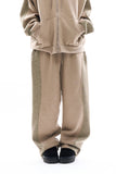 Canvas line wide sweat pants