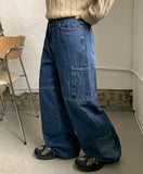 Bodies cut cargo denim pants