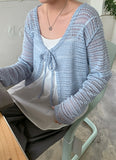 Ditsy Bokashi Summer Ribbon Bolero Cardigan