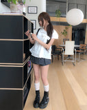 Ain Ribbon Short Sleeve Blouse
