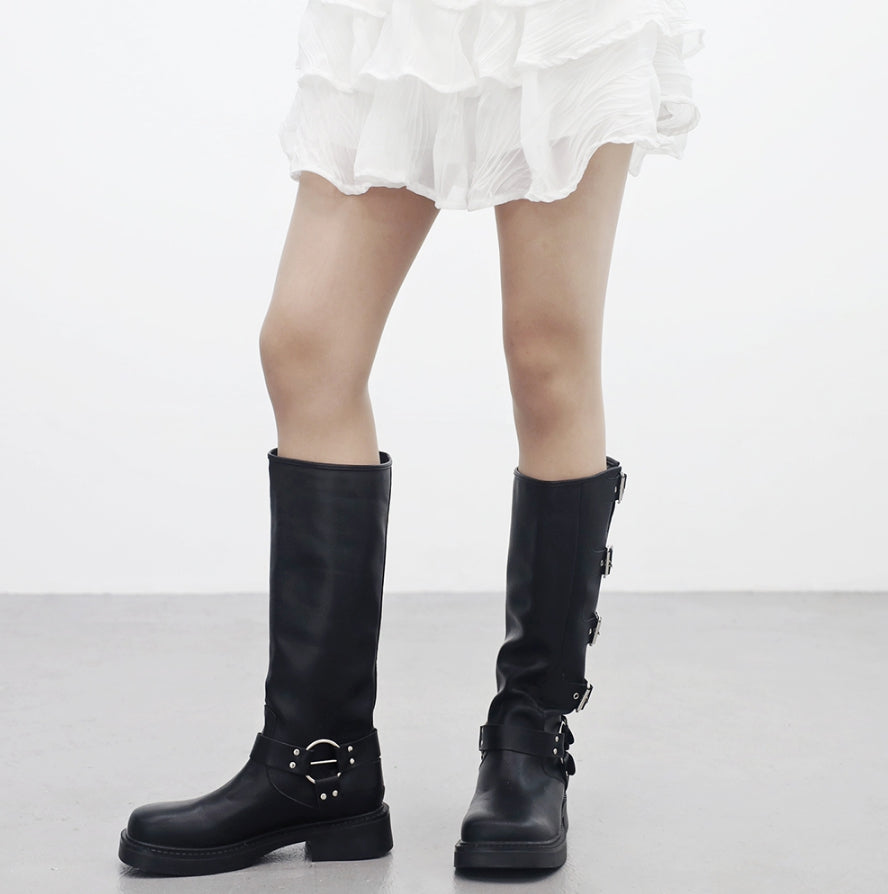 【NONCODE】Refit belt leather long boots 