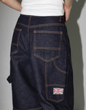 [Non-fade] Opt Union Jack Carpenter Wide Raw Denim Pants