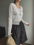 Tone-on-tone button casual hood