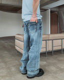 Tero Double Back Pocket Embossed Denim Pants
