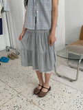 Tane Tiered Layered Midi Skirt