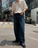 Hip snap Wide Denim