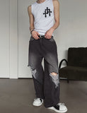 Pio Damaged Washed Denim Pants