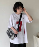 [unisex] Pupons Number Printing Over Short Sleeve Tee
