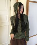 Zeke Stripe Bokashi Button Color Matching Hood T-shirt