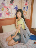 1993 Nylon Applique Check Tote Bag