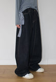 RAW CURVE STITCH DENIM