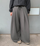 [BAONHAUS] Hicket Pintuck Banding Balloon Wide Pants